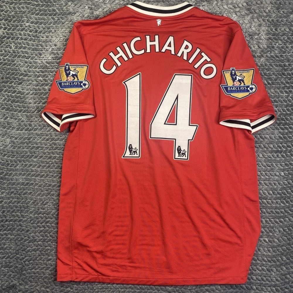 NIKE MAN MANCHESTER UNITED EUROPA 2012 CHICHARITO XL ORIGINAL JERSEY SHIRT NWTS - Picture 2 of 14